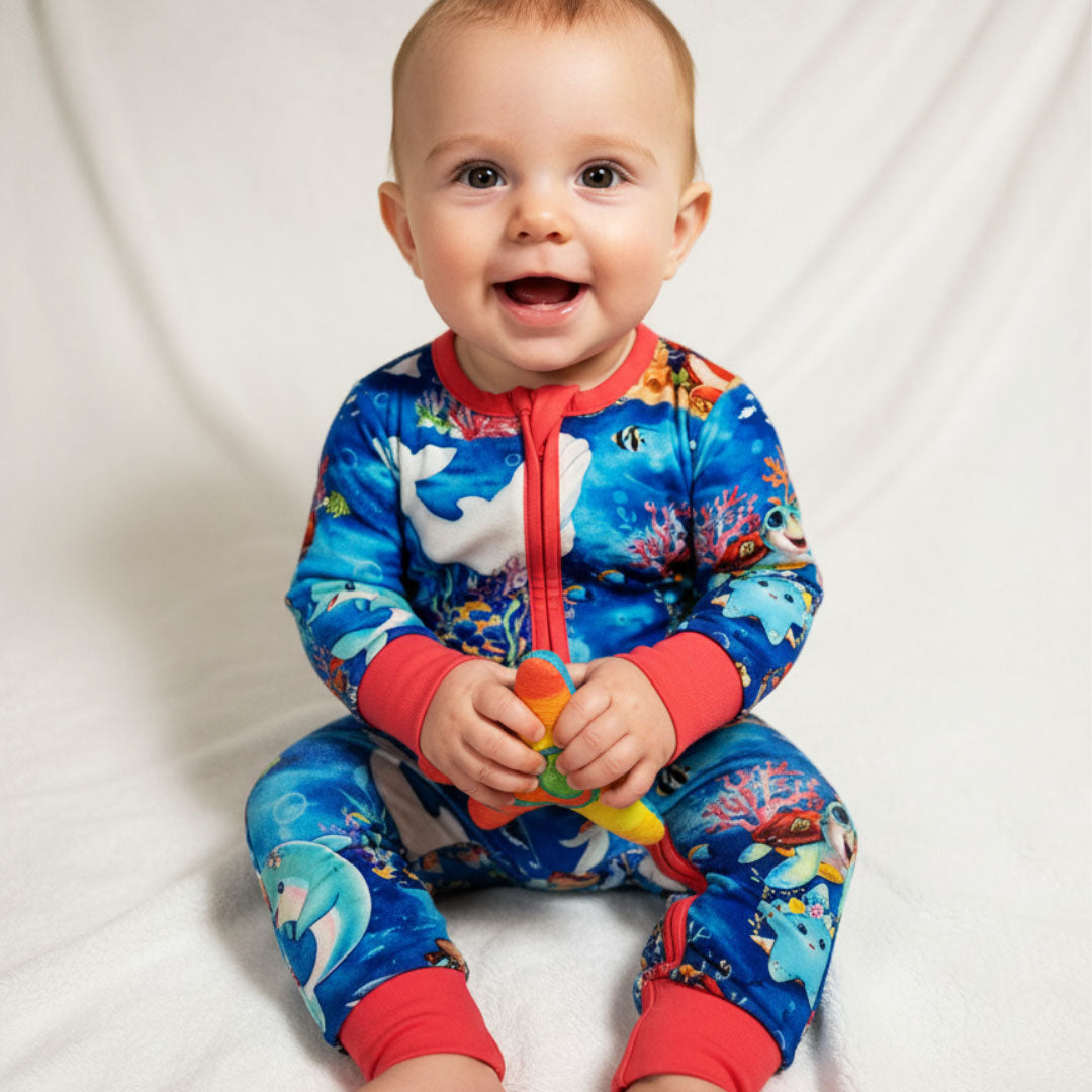 Bamboo Pajamas, Zippy Jammies - Waves of Friends™ – Kai Blue & Co
