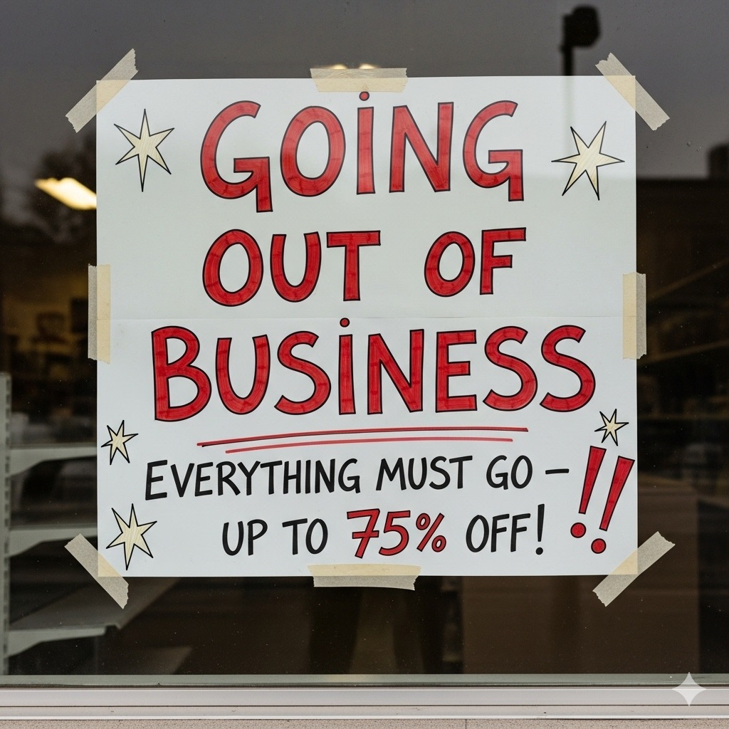 Going Out of Business? Kai Blue & Co