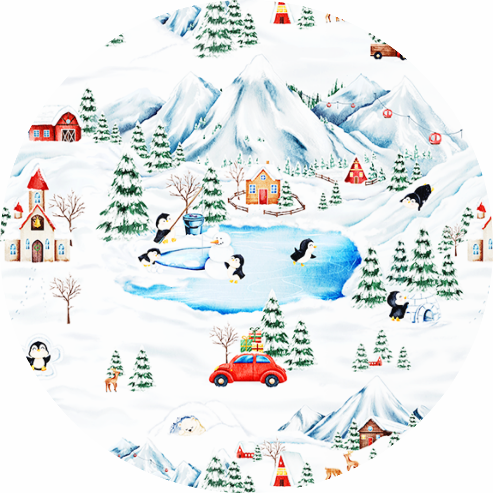 Snowhere I'd Rather Be Winter Bamboo Clothing Collection Print