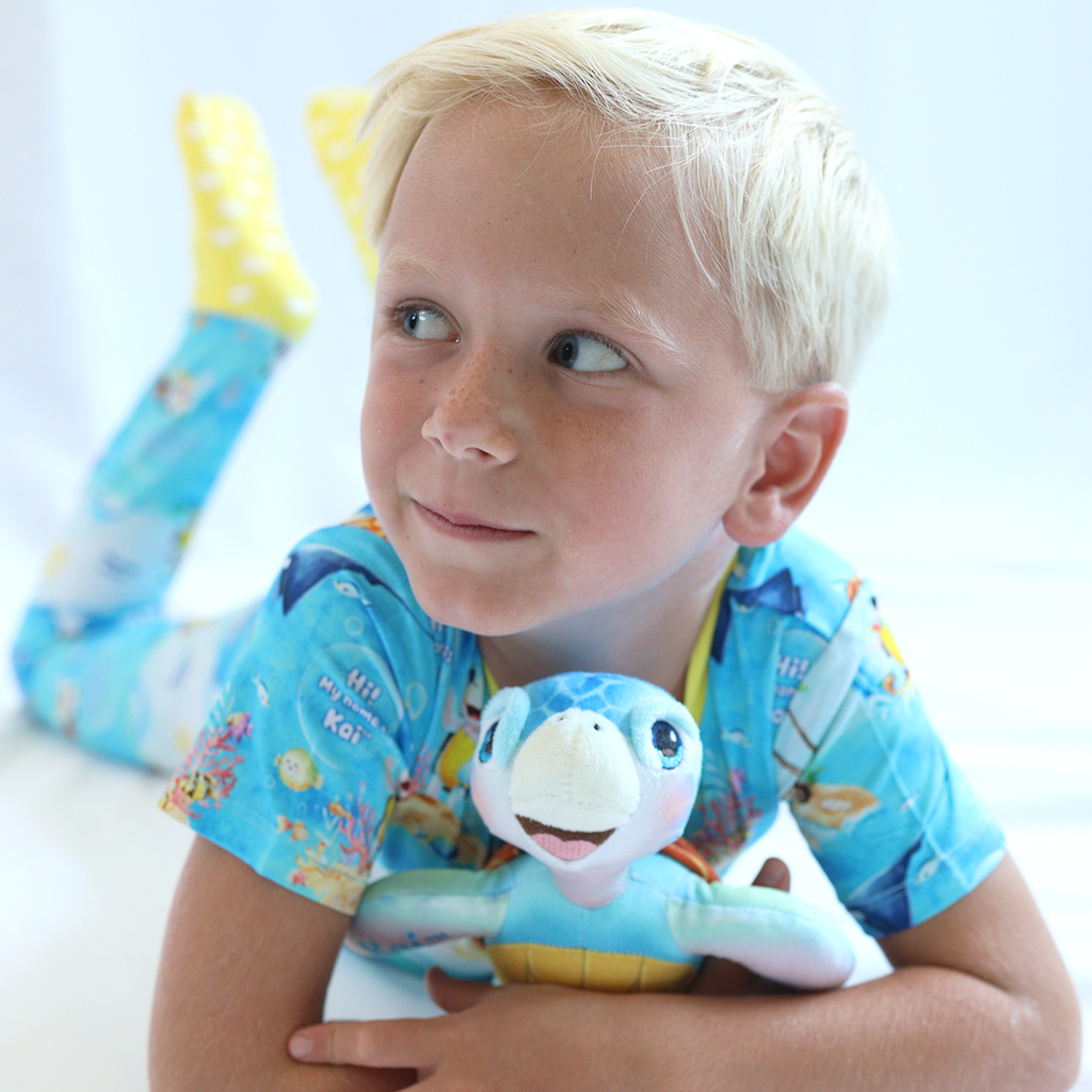 Bamboo 3PC Pajamas, Tee Shirt, Shorts and Long Pants with Foldover foot cuffs