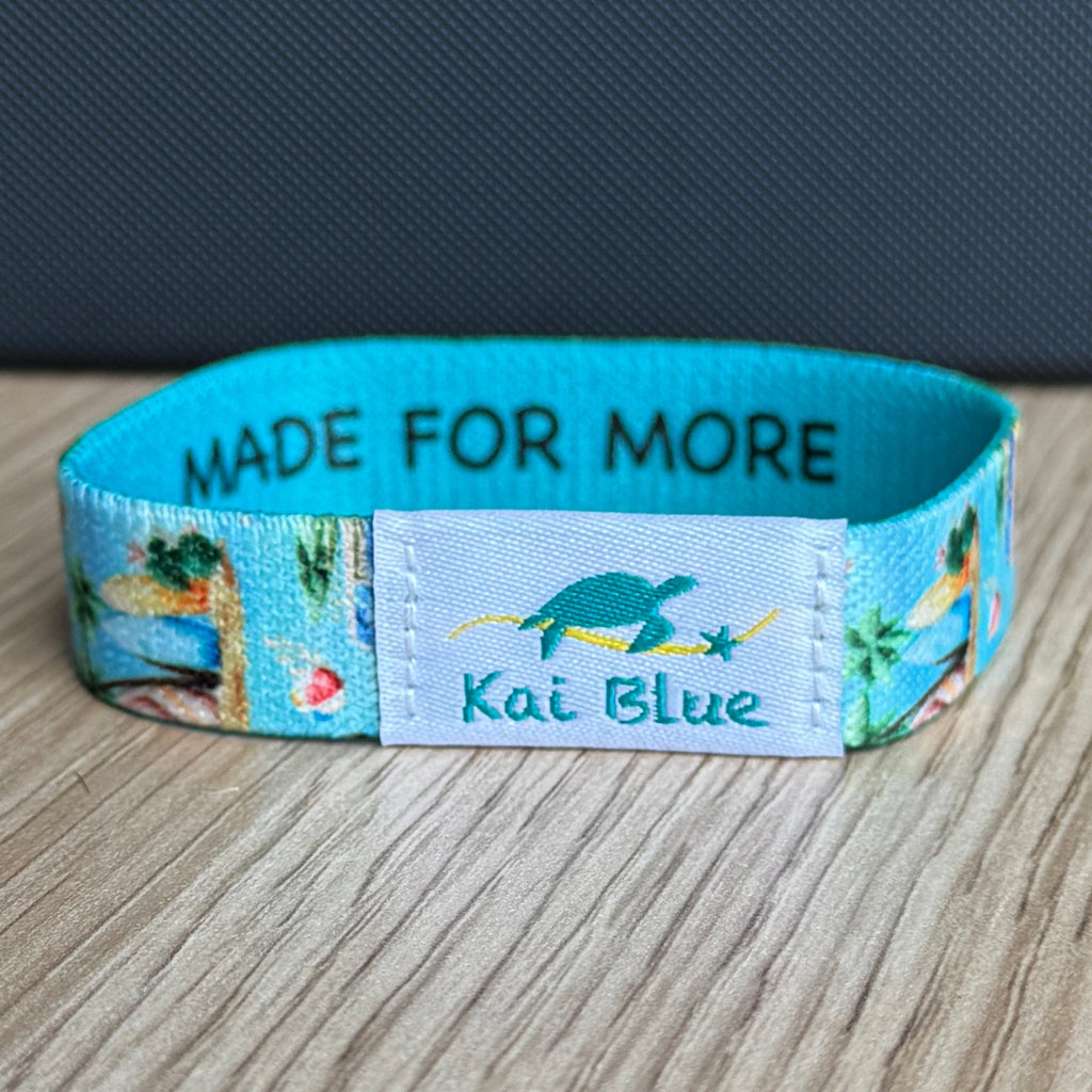 Pray For Surf Bible Bracelet Closeup