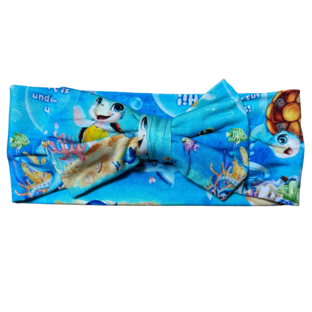 Bamboo Bow Headband with Meet Kai Print