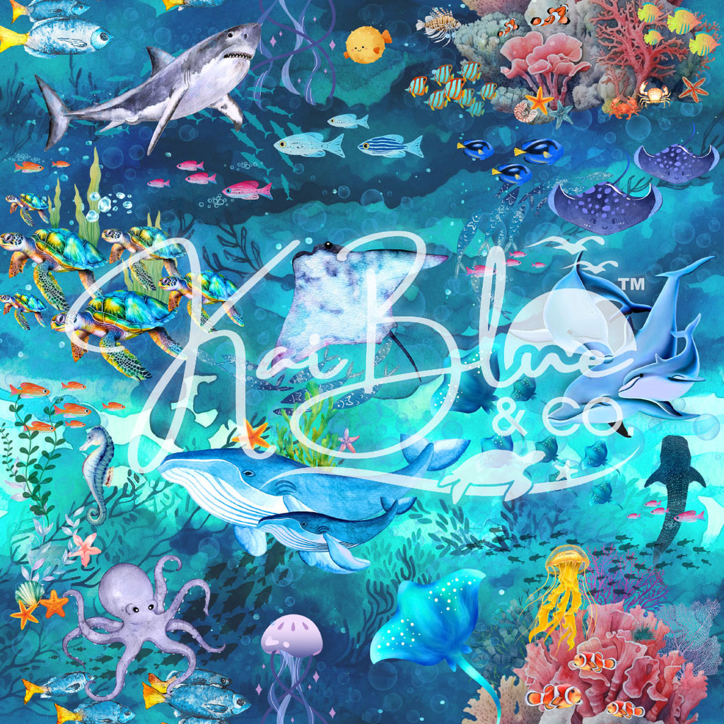Kai Blue's Underwater-themed Print - Open Ocean 2.0 Bamboo Collection