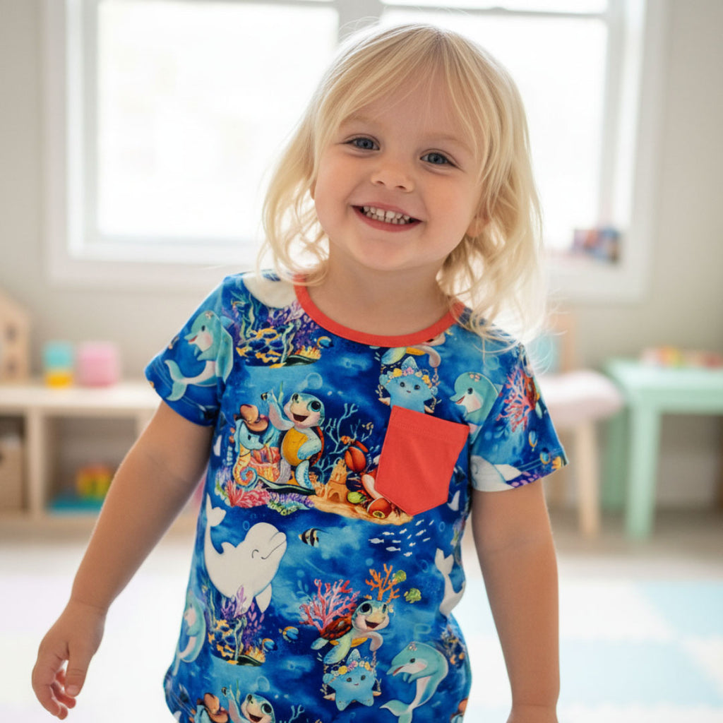 Bamboo Pocket Tee Shirt - Seas the Day™ – Kai Blue & Co
