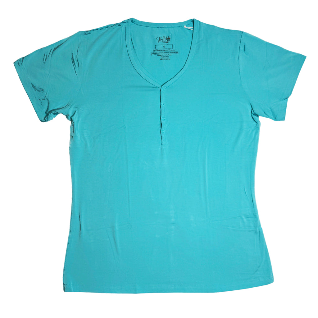 Women's Bamboo Tee Shirt Flat Lay - Ipanema Color